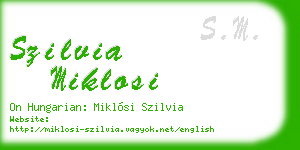 szilvia miklosi business card